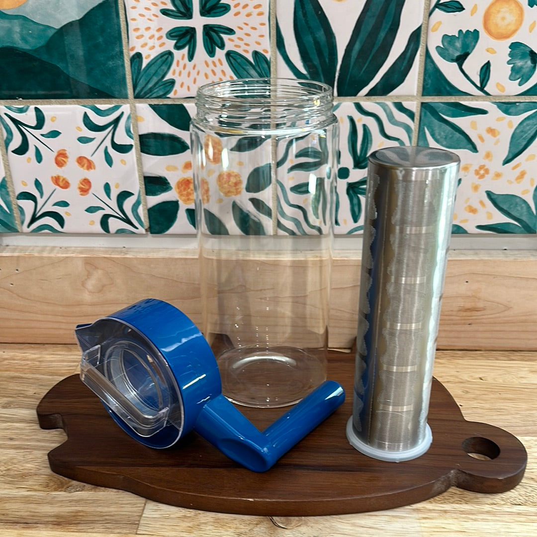 Borosilicate Glass Infusion Pitcher  (BLUE)